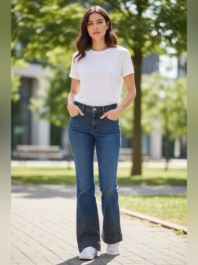 🫶🏻 Revolt Women’s Dark Blue Flared Jeans